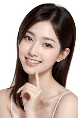 Fototapeta premium beautiful asian woman on transparent background