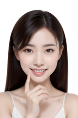 Fototapeta premium beautiful asian woman on transparent background