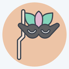 Icon Mask. related to Theatre Gradient symbol. color mate style. simple design editable. simple illustration