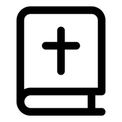 Obraz premium Bible icon in outline. Simple book vector illustration — pixel-perfect icon.