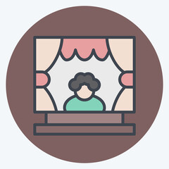 Icon Performance. related to Theatre Gradient symbol. color mate style. simple design editable. simple illustration