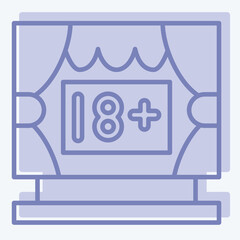 Icon Age. related to Theatre Gradient symbol. two tone style. simple design editable. simple illustration