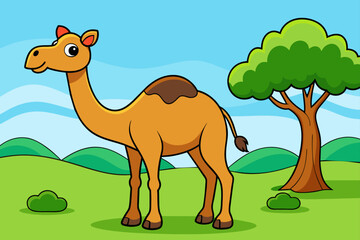 camel background is tree