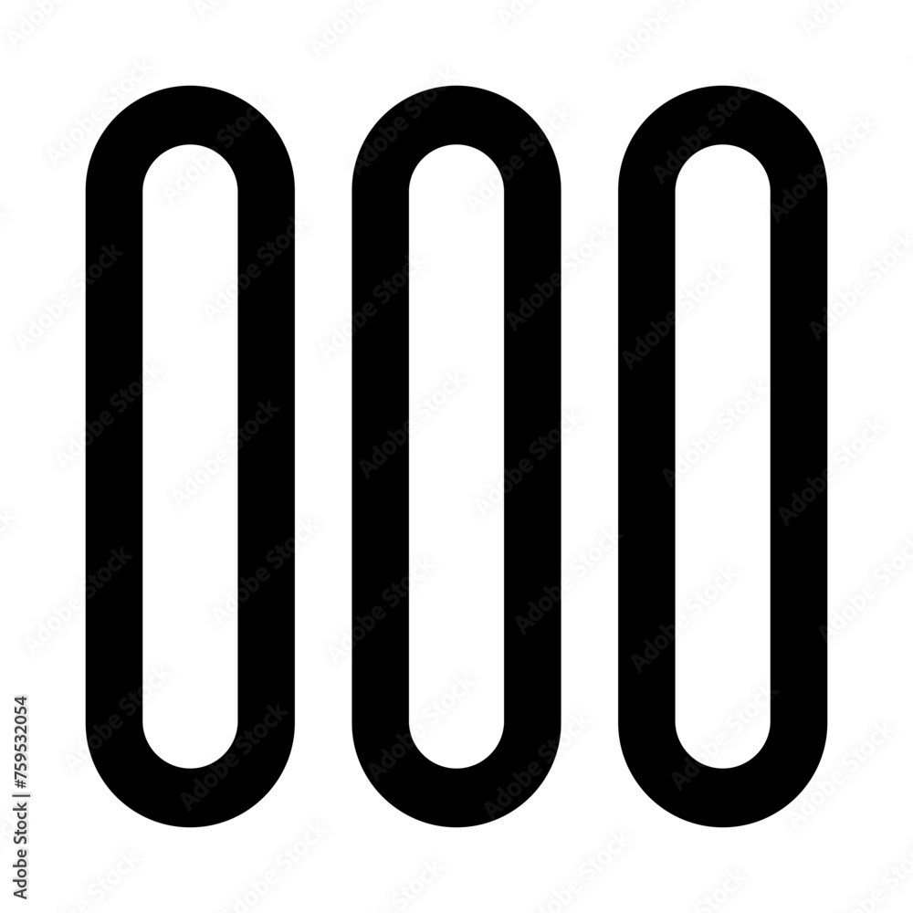 Poster hamburger menu icon in outline style. simple bars vector — pixel-perfect icon.