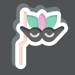 Sticker Mask. related to Theatre Gradient symbol. simple design editable. simple illustration