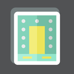 Sticker Mirror. related to Theatre Gradient symbol. simple design editable. simple illustration