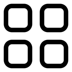 Menu grid icon in outline style. Simple layout vector illustration — pixel-perfect icon.