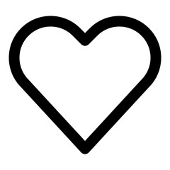 Love icon in outline style. Simple heart vector illustration — pixel-perfect icon.