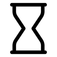 Hourglass icon in outline style. Simple sand time vector illustration — pixel-perfect icon.