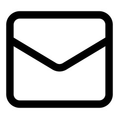 Email icon in outline style. Simple envelope vector illustration &mdash; pixel-perfect icon.