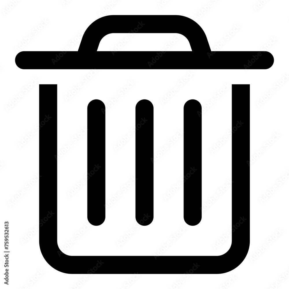 Poster trash icon in outline style. simple garbage vector — pixel-perfect icon.