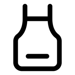 Apron icon in outline style. Simple kitchen vector — pixel-perfect icon.