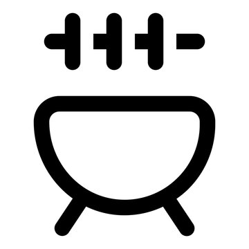 recommend clip art: Barbecue icon in outline style. Simple kitchen vector — pixel-perfect icon.