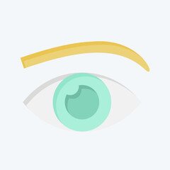 Icon Eyelashes. related to Cosmetic symbol. flat style. simple design editable. simple illustration