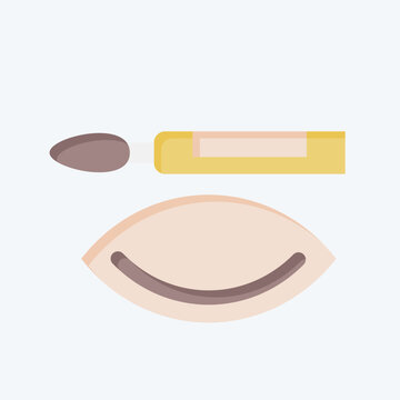 recommend clip art: Icon Eyeliner. related to Cosmetic symbol. flat style. simple design editable. simple illustration