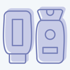 Icon Lotion. related to Cosmetic symbol. two tone style. simple design editable. simple illustration