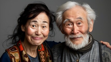 A portrait of a smiling grandmother and her granddaughter, radiating love across generations