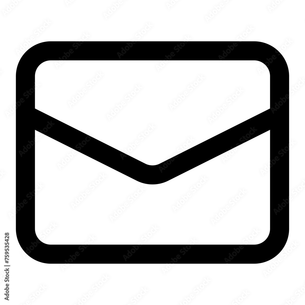 Poster envelope icon in outline style. simple message vector — pixel-perfect icon.