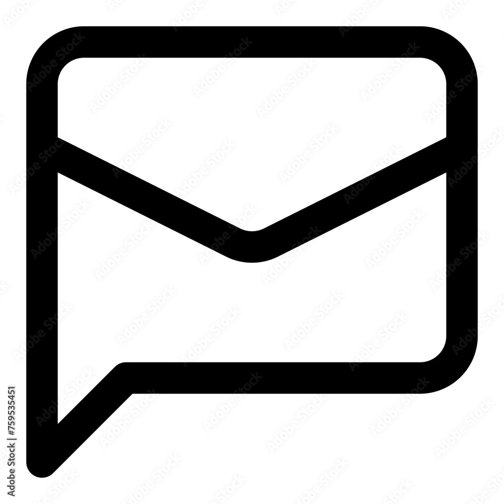 Poster iconname icon in outline style. simple message vector — pixel-perfect icon.
