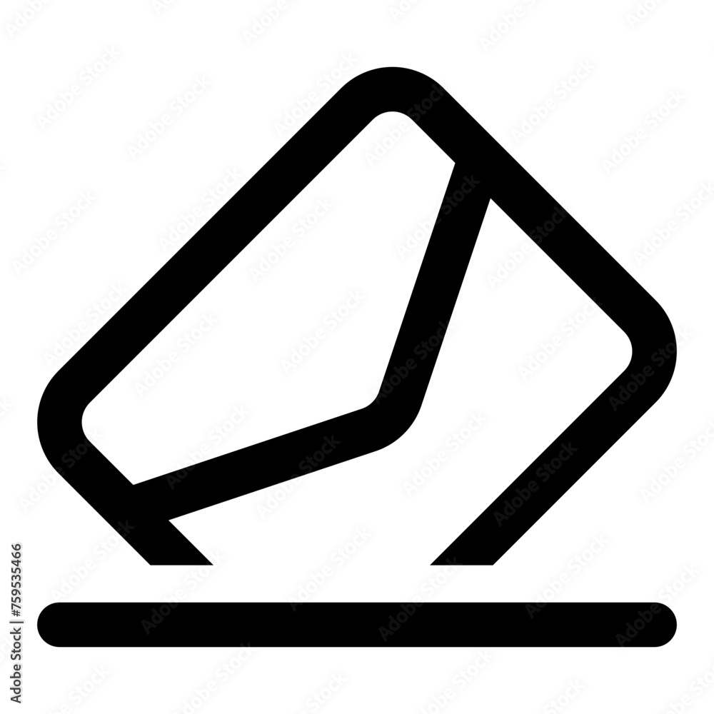 Poster email destroy icon in outline style. simple message vector — pixel-perfect icon.