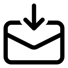 Email import icon in outline style. Simple message vector — Pixel-perfect icon.