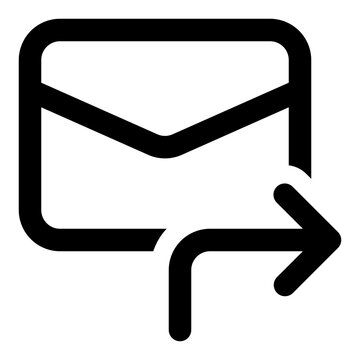 recommend clip art: Email forward icon in outline style. Simple message vector — Pixel-perfect icon.