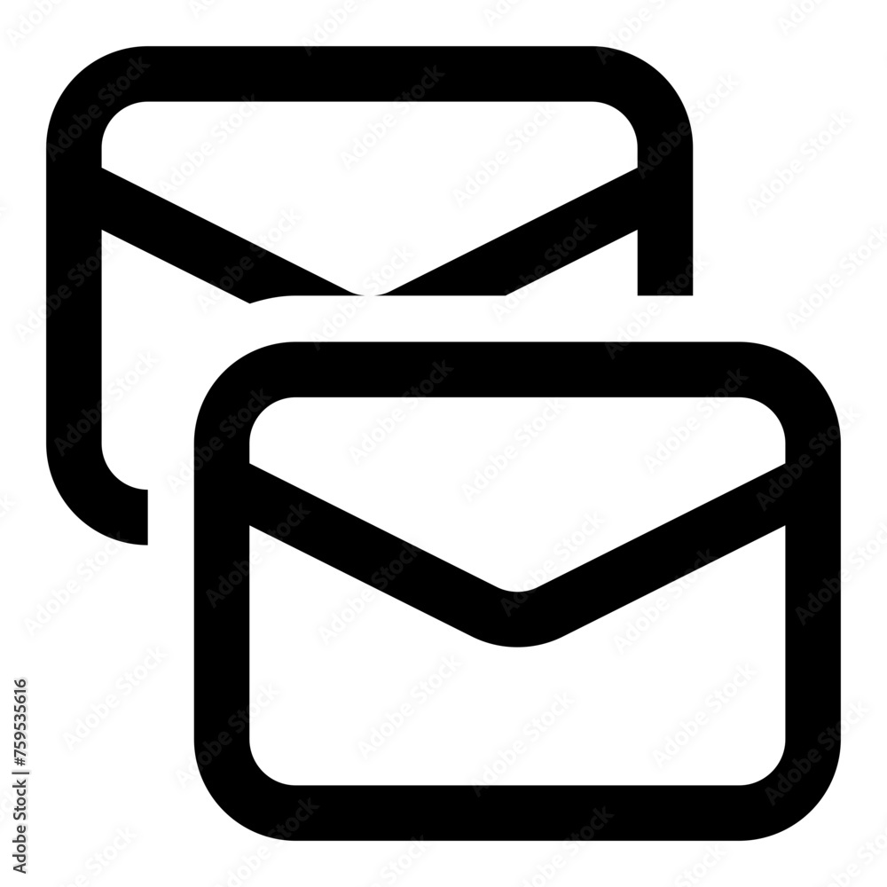 Poster envelopes icon in outline style. simple message vector — pixel-perfect icon.