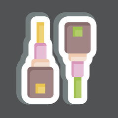 Sticker Highlight Stick. related to Cosmetic symbol. simple design editable. simple illustration