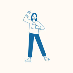 beer day. Lots of people drinking beer in the pub. flat design style minimal vector illustration.