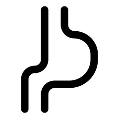 Stomach icon in outline style. Simple womb vector illustration — pixel-perfect icon.