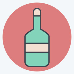 Icon Bottle. related to Sea symbol. color mate style. simple design editable. simple illustration