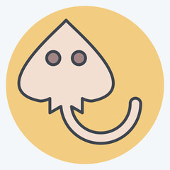 Icon Manta Ray. related to Sea symbol. color mate style. simple design editable. simple illustration