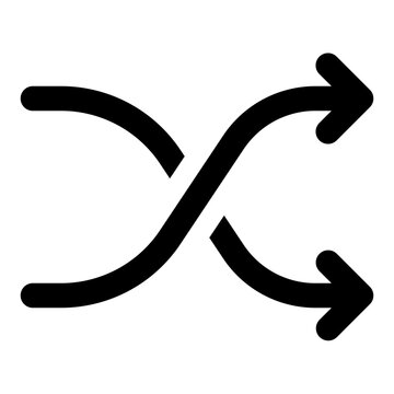 Shuffle line icon vector