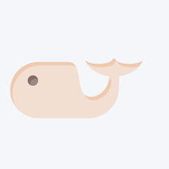 Icon Dolphin. related to Sea symbol. flat style. simple design editable. simple illustration