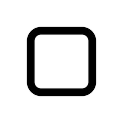 Square line icon vector