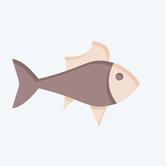 Icon Guppy. related to Sea symbol. flat style. simple design editable. simple illustration