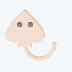 Icon Manta Ray. related to Sea symbol. flat style. simple design editable. simple illustration