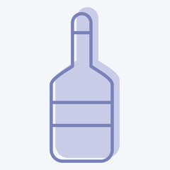 Icon Bottle. related to Sea symbol. two tone style. simple design editable. simple illustration