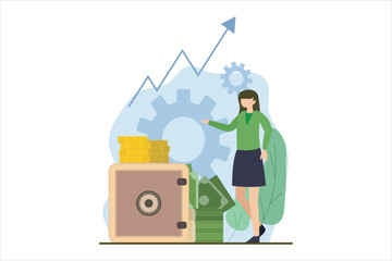 Business Finance Flat Design Illustration