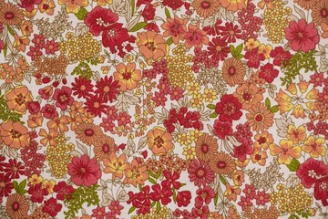 background with flowers pattern on fabric.