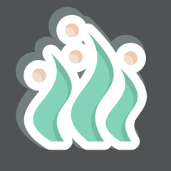 Sticker Seaweed. related to Sea symbol. simple design editable. simple illustration