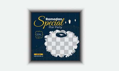 
Special ramadan delicious iftar menu sale social media post ramadan islamic banner illustration