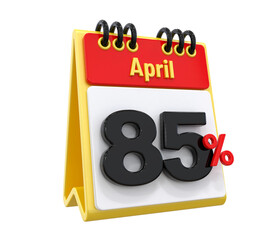85Percent Discount Off Sale Calendar April