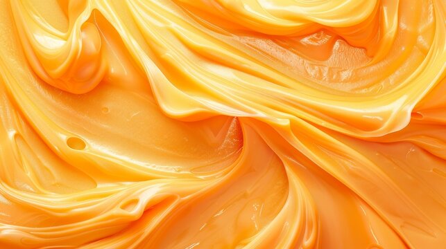 orange cream texture for applying the face skin and body on background