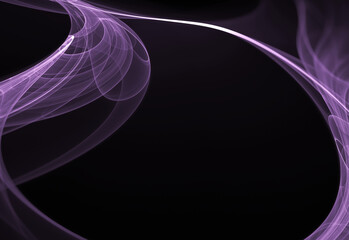 nebelförmige stilvolle 3D Linienstruktur, Striche, rund, Energie, weich, Dynamik, Struktur, abstrakt,  schwarz, lila, violett, Perspektive, Reflektion, leuchten, futuristisch

