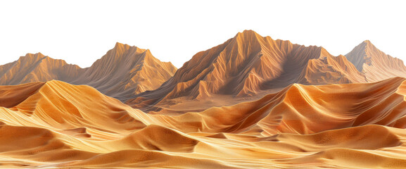 Textured sand dunes with intricate patterns, cut out - stock png.