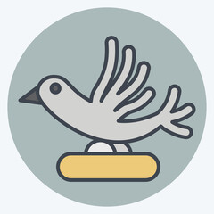 Icon Send Message. related to Ninja symbol. color mate style. simple design editable. simple illustration