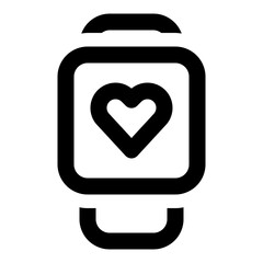 Icon of smartwatch heart