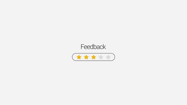 Providing 3 stars feedback. Customers reviews