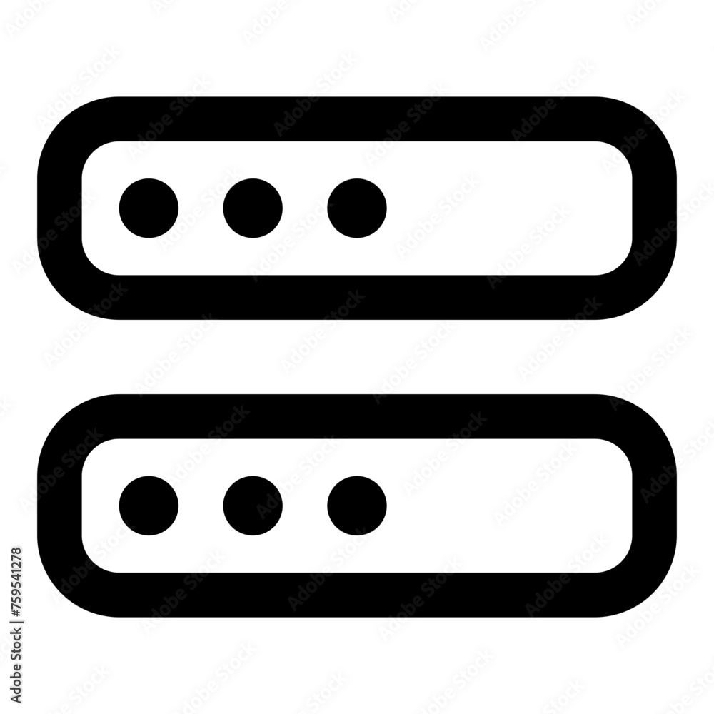 Poster server icon in outline style. simple storage vector illustration — pixel-perfect icon.